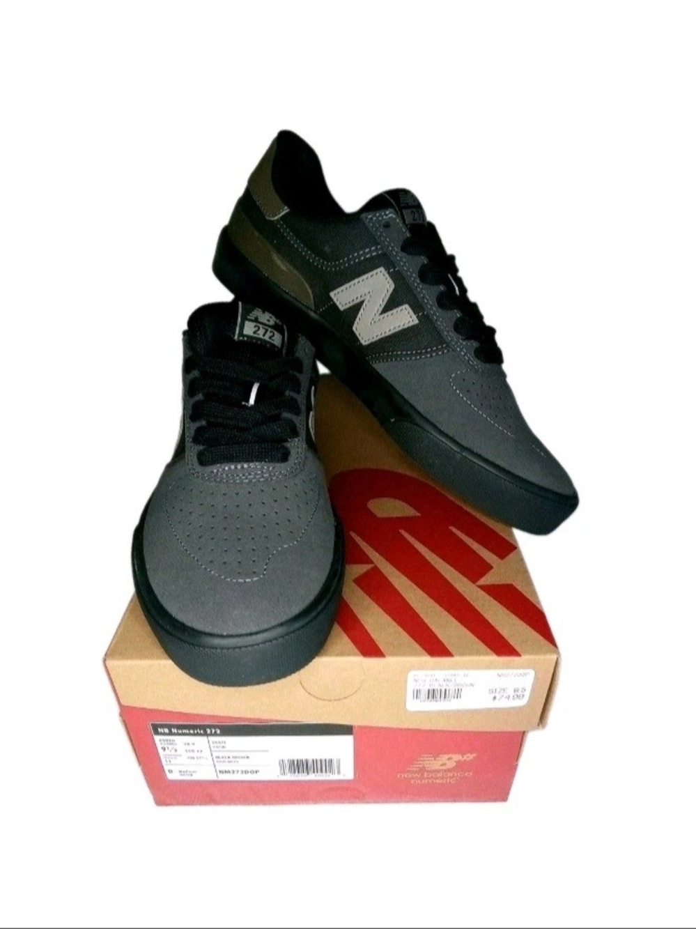 NIB New Balance Numeric 272 Black Tan Skate Low Tops Shoes Sneakers Original Box